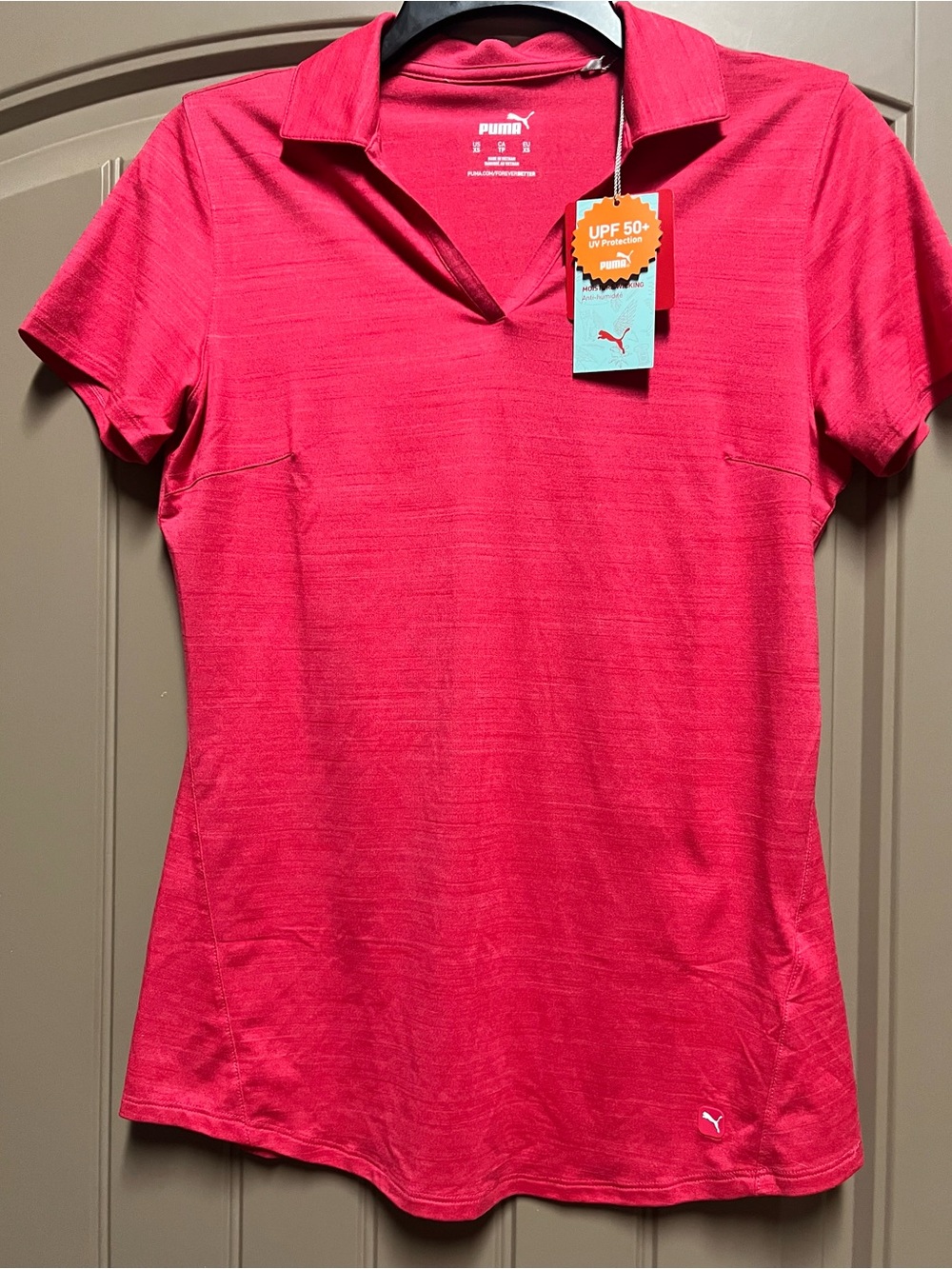 PUMA Golf Polo Women’s XS Pink UPF 50+ NWT